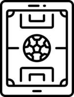 Football game icon in linear style vector