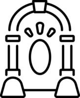 Magic portal icon in linear style vector
