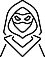 Action character icon in linear style vector