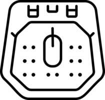 A line style icon of gaming mousepad vector