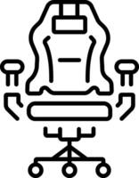 A line style icon of gaming chair vector