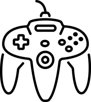 juego controlador icono en lineal estilo vector