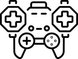 Modular gaming icon in linear style vector