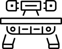 A linear icon of gamepad stand vector