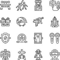 Collection of Linear Style Game Icons vector