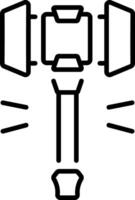 A lien style icon of game hammer vector