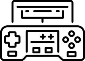 A line style icon of console device vector