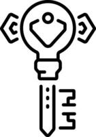 A line style icon of access key vector
