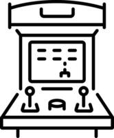 Arcade machine icon in linear style vector