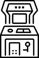 Arcade game machine icon in line style vector