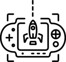 Trendy online game icon in linear style vector