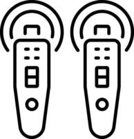 Vr controllers icon in linear style vector