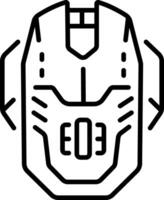 A linear style icon of gaming mouse vector