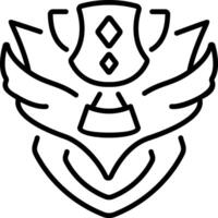 Game victor trophy icon in linear style vector