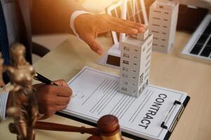 Contracts and legal documents in the office photo