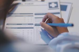 Medical records and medical forms photo