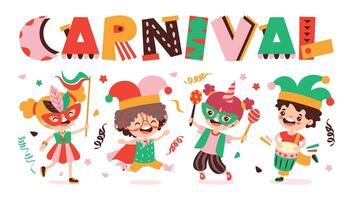 Carnival Clip Art With Colorful Elements vector