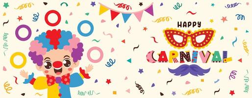 Carnaval With Colorful Elements vector