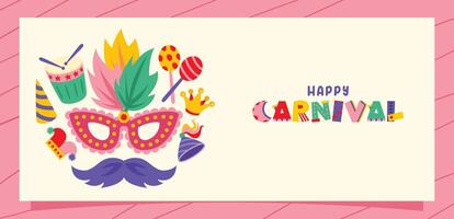 Carnival Drawing With Colorful Element vector