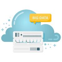 cloud computing network, cloud storage server center vector