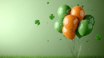 St patricks day background with balloons photo