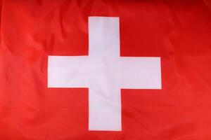The swiss flag is shown in this photo