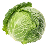 Fresh green cabbage a high-quality food photography studio setting top view for culinary use png