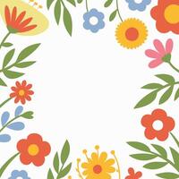 Stylized Minimalist Floral Pattern with a Fresh White Background vector