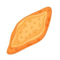 Turkish bakery for breakfast ekmek in cartoon style. Traditional bread for restaurant menu. Isolated on a white background. vector