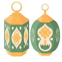 Elegant Lantern Elements for Ramadan Theme vector