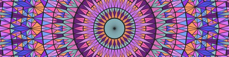 Colorful triangle mosaic background - abstract circular design vector