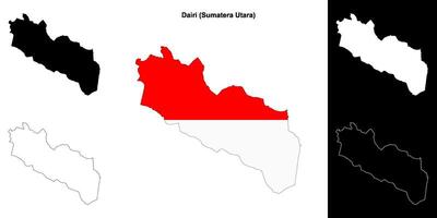 Dairi blank outline map set vector