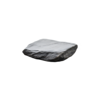 A close-up view of a black stone, showcasing its smooth surface and natural texture. png