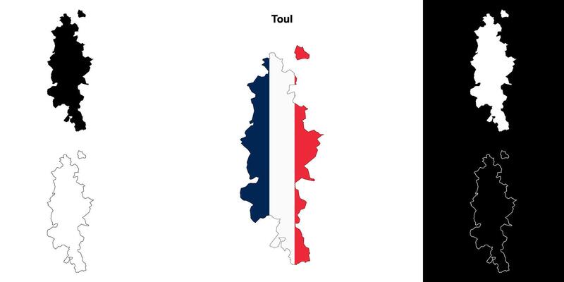 Toul arrondissement outline map set