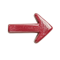 A vibrant red arrow symbolizing direction and guidance in various design projects. png