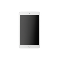 A sleek tablet device on a plain background, ideal for digital content creation. png
