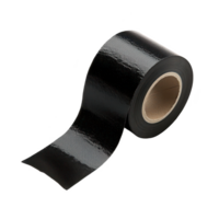 A roll of black adhesive tape for various industrial and household uses. png