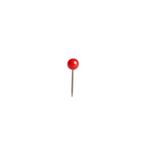 A simple red pushpin on a transparent background, ideal for marking locations. png