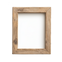 A rustic wooden frame with a blank space for images or artwork to be displayed. png