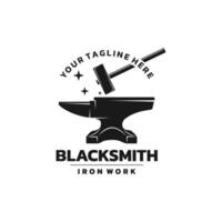 Blacksmith labels and design elements. Suitable for your design need, logo, illustration, animation, etc. vector