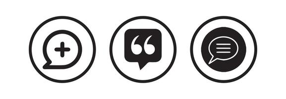 Chat icons isolated element. Set of talk bubble speech signs. illustration eps 10 vector