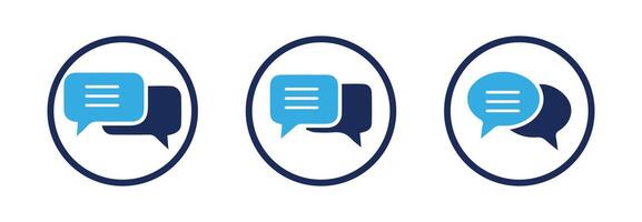 Chat icons. Speech bubble symbol. Chat icons isolated element. vector