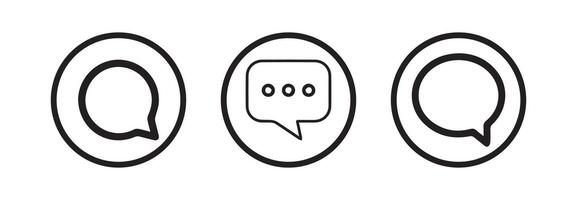 Chat icons isolated element. Set of talk bubble speech signs. Blank bubbles icons. Message icons.illustration eps 10 vector