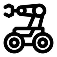 Mobile Robot, Autonomous Transportation Outline Icon vector
