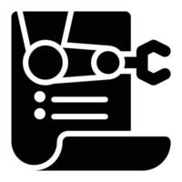 Robotic Project, Prototype Glyph Solid Icon vector