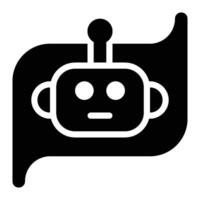 Robotic Plan, Blueprint Glyph Solid Icon vector