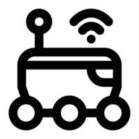 Delivery Robot, Autonomous Delivery Outline Icon vector