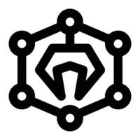 Nanotechnology, Micro Technology Outline Icon vector
