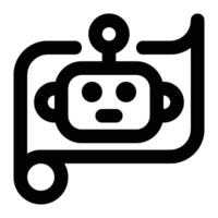 Robotic Plan, Blueprint Outline Icon vector