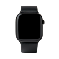 Modern smartwatch with sleek design and blank screen, showcasing its minimalist style. png